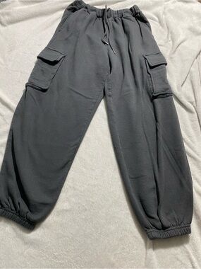 Abercrombie & Fitch Charcoal Gray A&F Essentials Sweatpants
